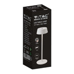 2W Lampka nocna LED zasilana bateryjnie / Ściemnianie przez dotyk / Barwa: 3000K / Obudowa: Biała