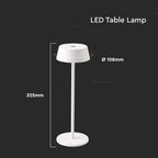 2W Lampka nocna LED zasilana bateryjnie / Ściemnianie przez dotyk / Barwa: 3000K / Obudowa: Biała