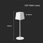 2W Lampka nocna LED zasilana bateryjnie / Ściemnianie przez dotyk / Barwa: 3000K / Obudowa: Biała