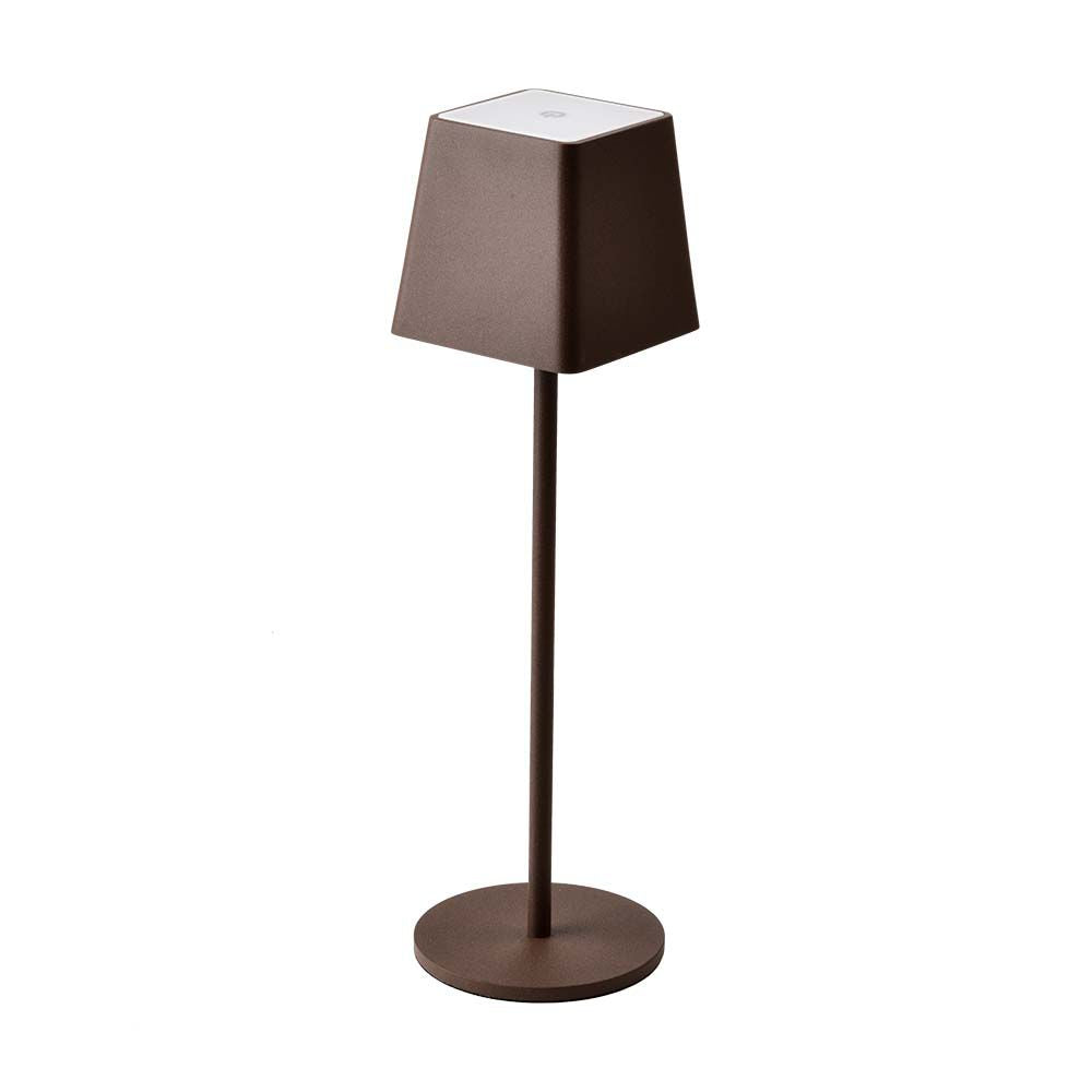 2W Lampka nocna LED zasilana bateryjnie / Ściemnianie przez dotyk / Barwa: 3000K / Obudowa: Brązowy
