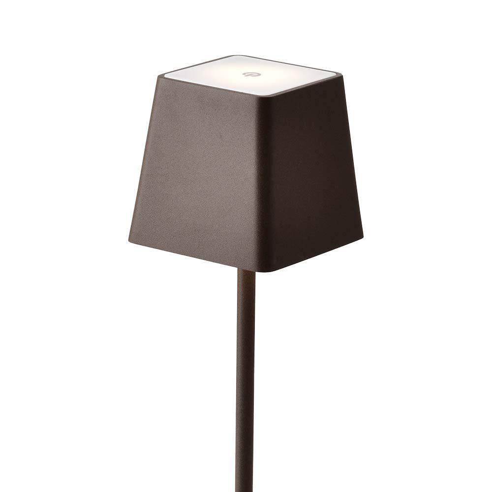 2W Lampka nocna LED zasilana bateryjnie / Ściemnianie przez dotyk / Barwa: 3000K / Obudowa: Brązowy