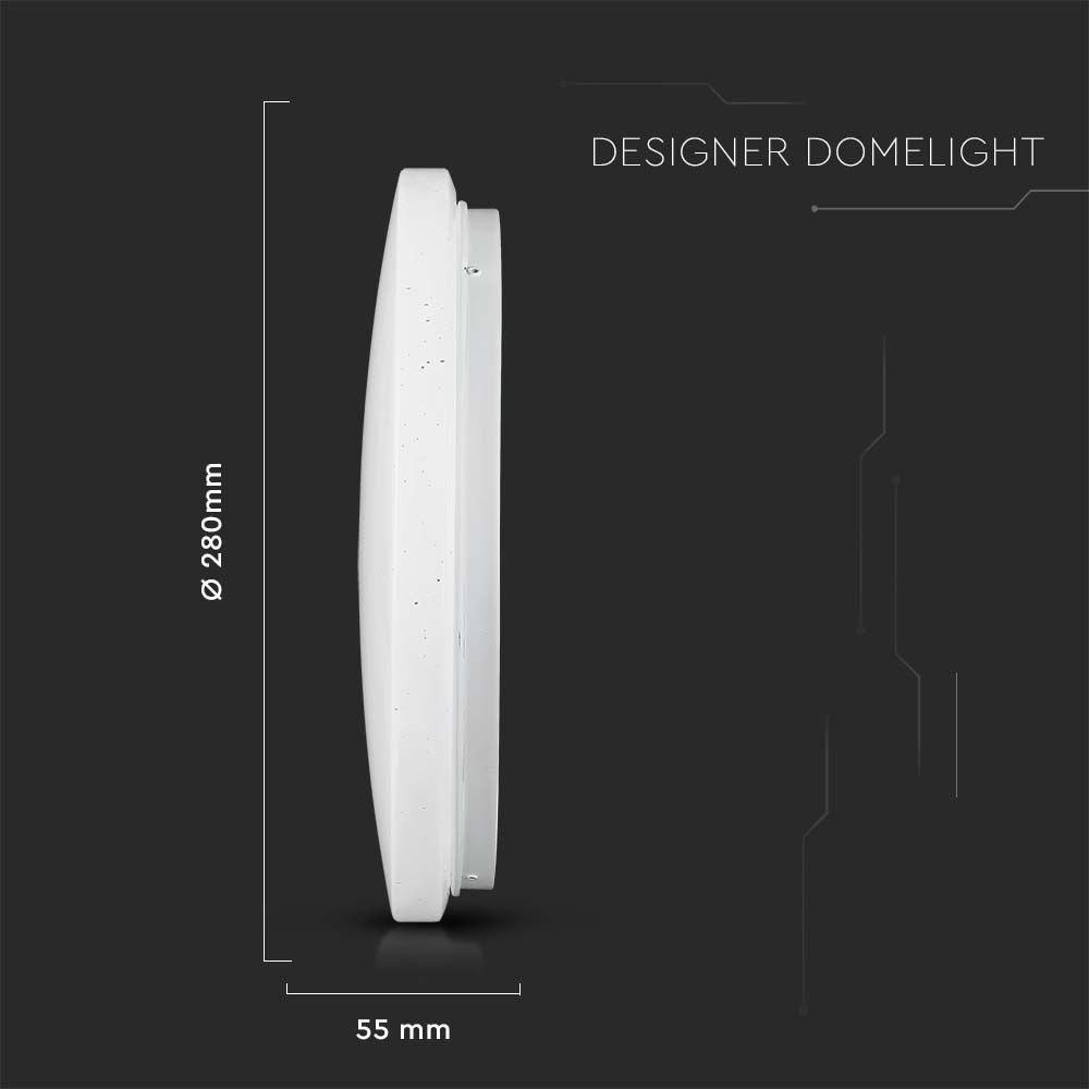 24W Plafon LED WIFI / Klosz: efekt gwiazdki / Barwa: RGB, 3w1 / Kompatybilna z Amazon Alexa i Google Home