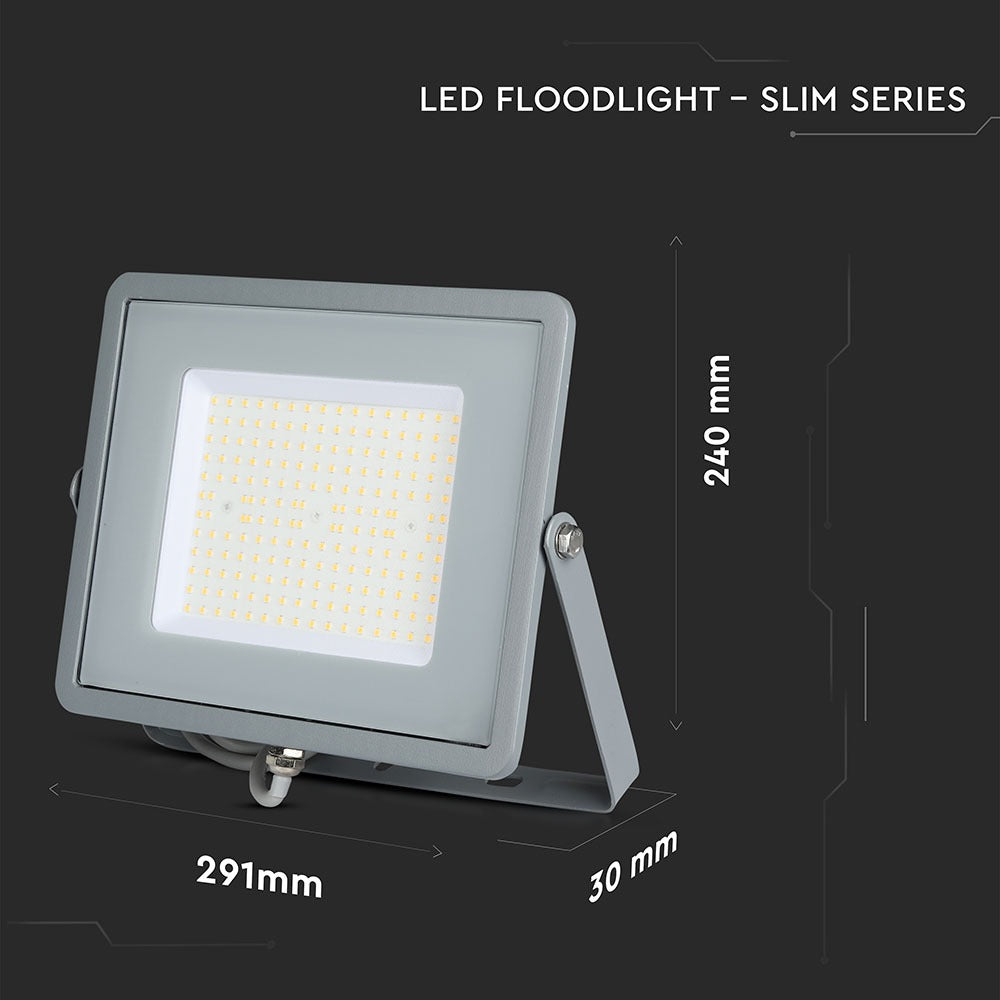 100W Naświetlacz LED SMD / Chip SAMSUNG / Barwa:4000K / Obudowa: Szara / Wydajność: 120lm/w