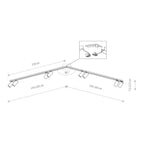Nowodvorski Reflektorek / Spot MONO CORNER 2x150 10W only LED 50/60Hz - Stal lakierowana - Czarny I 7700