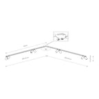 Nowodvorski Reflektorek / Spot MONO CORNER 2x200 10W only LED 50/60Hz - Stal lakierowana - Czarny I 7702