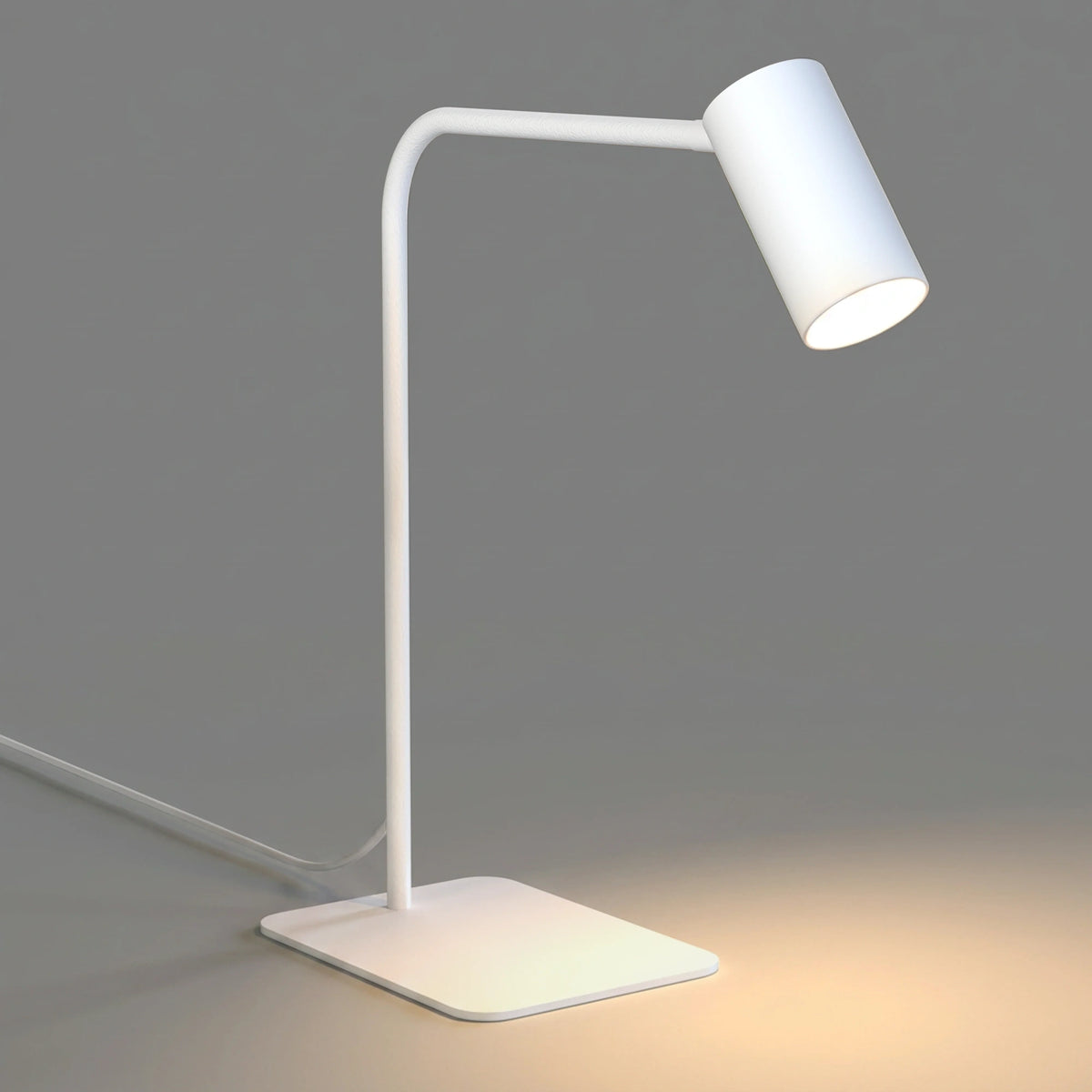 Nowodvorski Lampa stołowa MONO 10W only LED 50/60Hz - Stal lakierowana - Biały I 7703 - lampa włączona