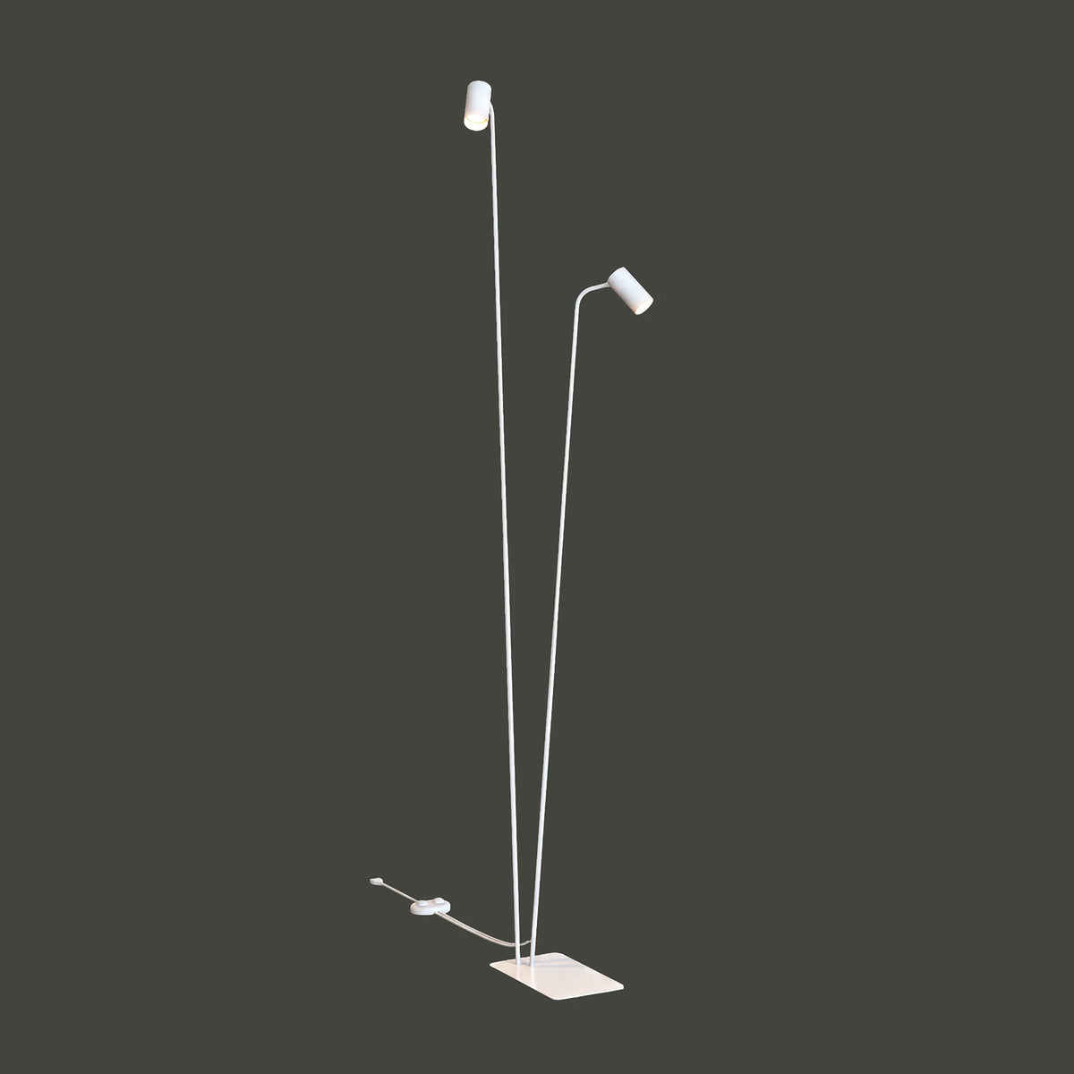 Nowodvorski Lampa podłogowa MONO 10W only LED 50/60Hz - Stal lakierowana - Biały II 7705 - lampa włączona