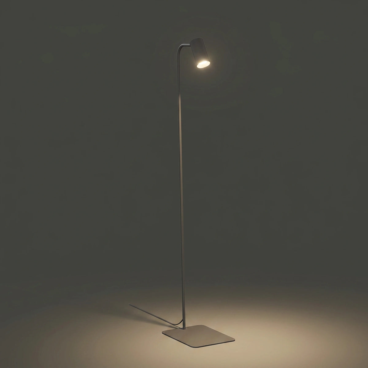 Nowodvorski Lampa podłogowa MONO 10W only LED 50/60Hz - Stal lakierowana - Czarny I 7707 - lampa włączona