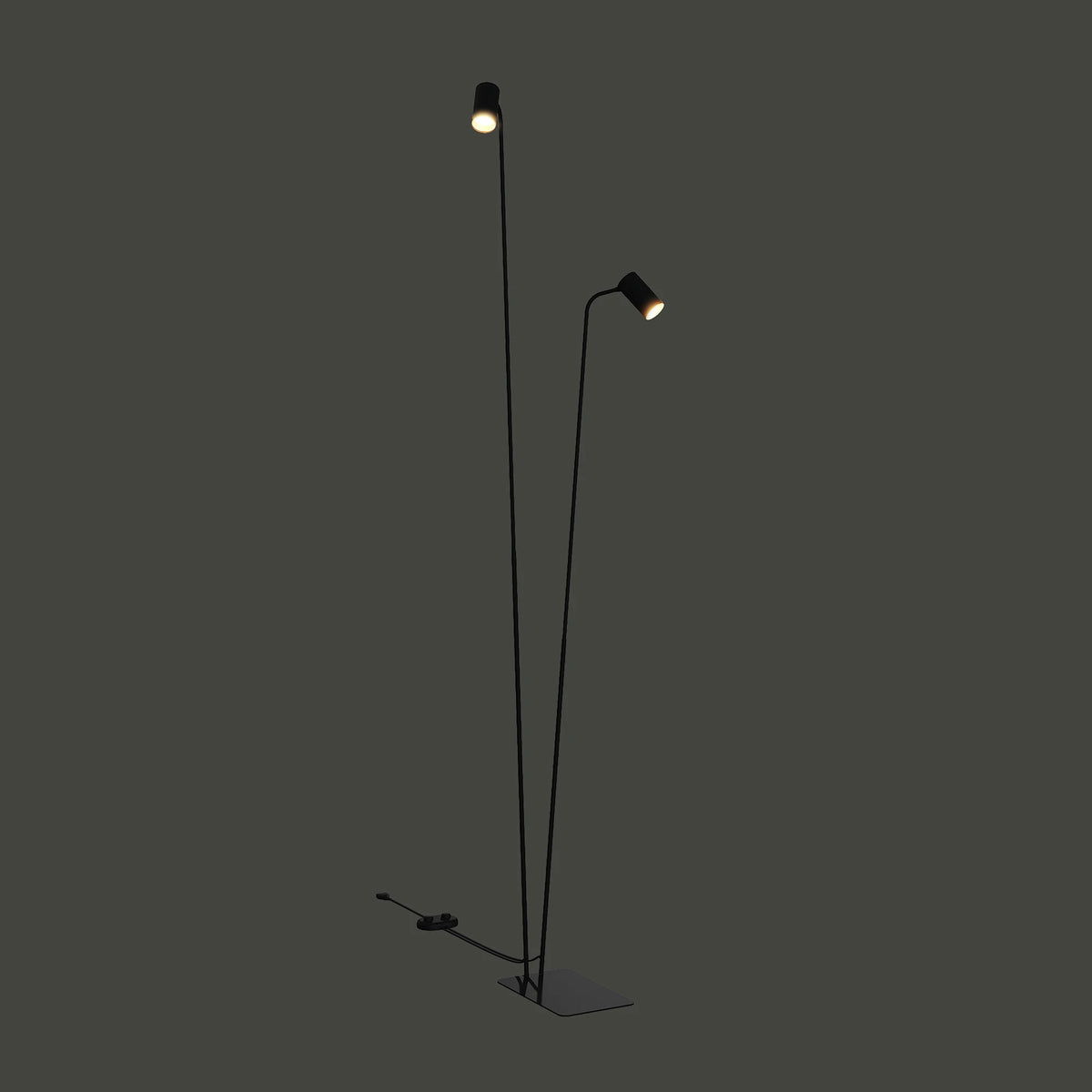 Nowodvorski Lampa podłogowa MONO 10W only LED 50/60Hz - Stal lakierowana - Czarny II 7708 - lampa włączona