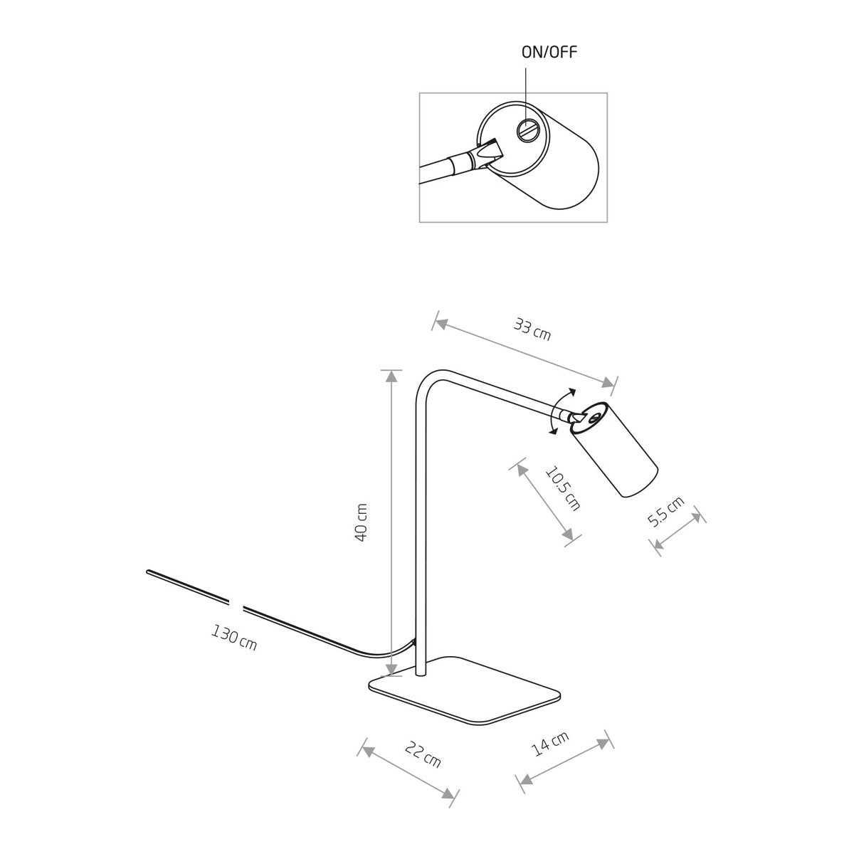 Nowodvorski Lampa stołowa MONO 10W only LED 50/60Hz - Lity mosiądz - Miedziany 7710