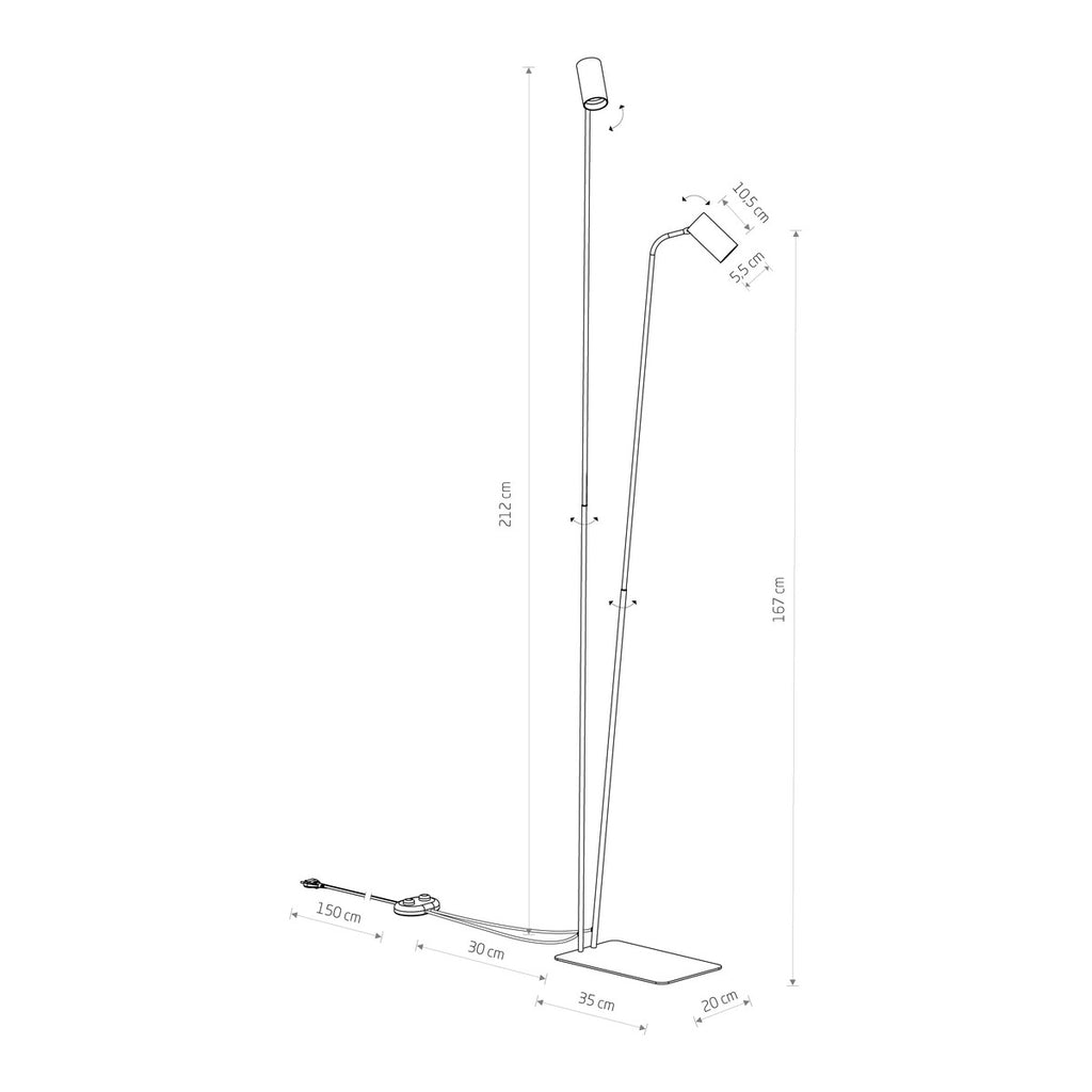 Nowodvorski Lampa podłogowa MONO 10W only LED 50/60Hz - Stal lakierowana - Biały IV 7715