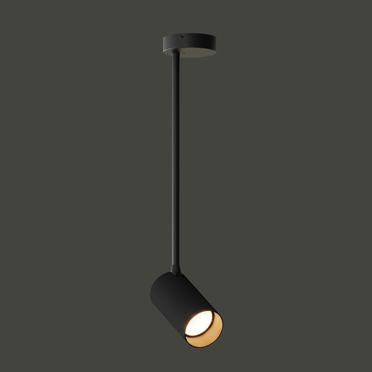 Nowodvorski Reflektorek / Spot MONO LONG M 10W only LED 50/60Hz - Stal lakierowana - Czarny II 7728 - lampa włączona