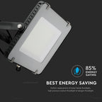 150W Naświetlacz LED SMD / Chip SAMSUNG / Barwa:6400K / Obudowa: Czarna / Wydajność: 120lm/w