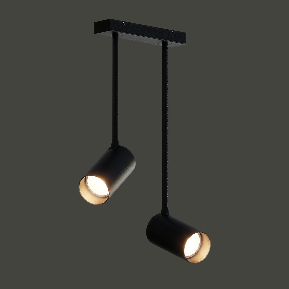 Nowodvorski Reflektorek / Spot MONO LONG 10W only LED 50/60Hz - Stal lakierowana - Czarny II 7730 - lampa włączona