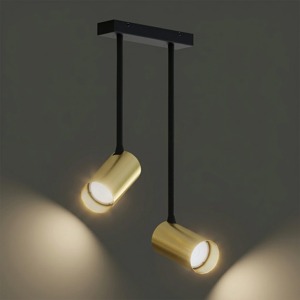Nowodvorski Reflektorek / Spot MONO LONG 10W only LED 50/60Hz - Lity mosiądz - Miedziany 7733 - lampa włączona