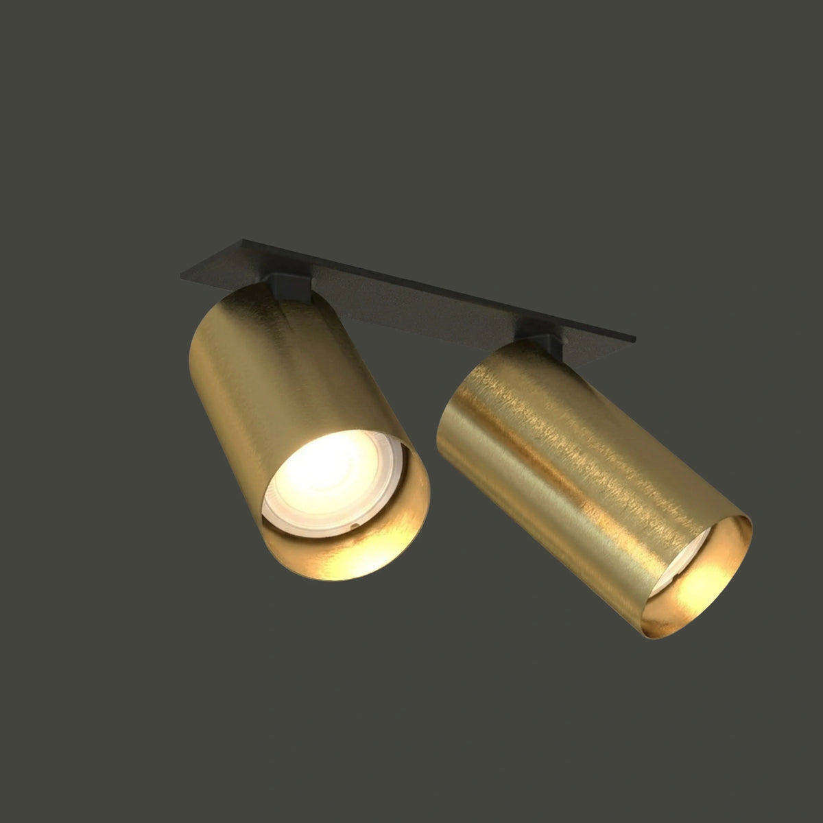 Nowodvorski Reflektorek / Spot MONO SURFACE 10W only LED 50/60Hz - Lity mosiądz - Miedziany II 7745 - lampa włączona