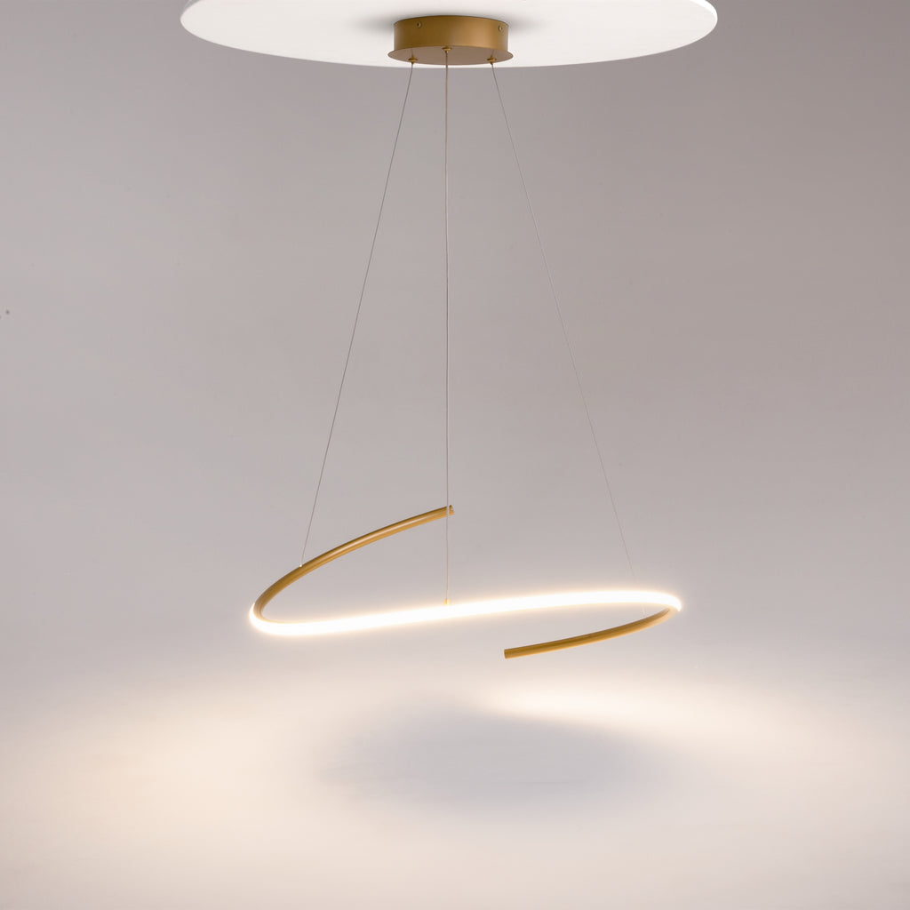 Maytoni Lampa wisząca Curve - Aluminium - Mosiądz MOD242PL-L33BSK