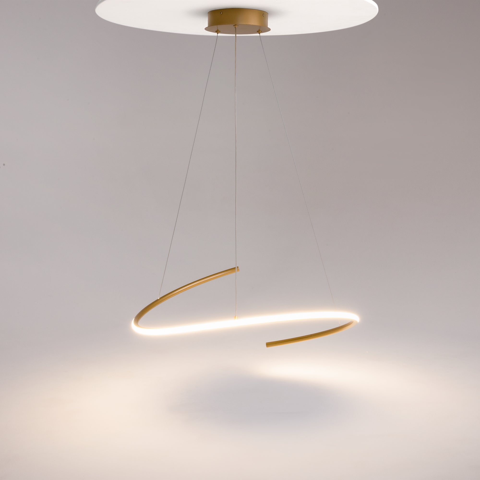 Maytoni Lampa wisząca Curve - Aluminium - Mosiądz MOD242PL-L33BSK