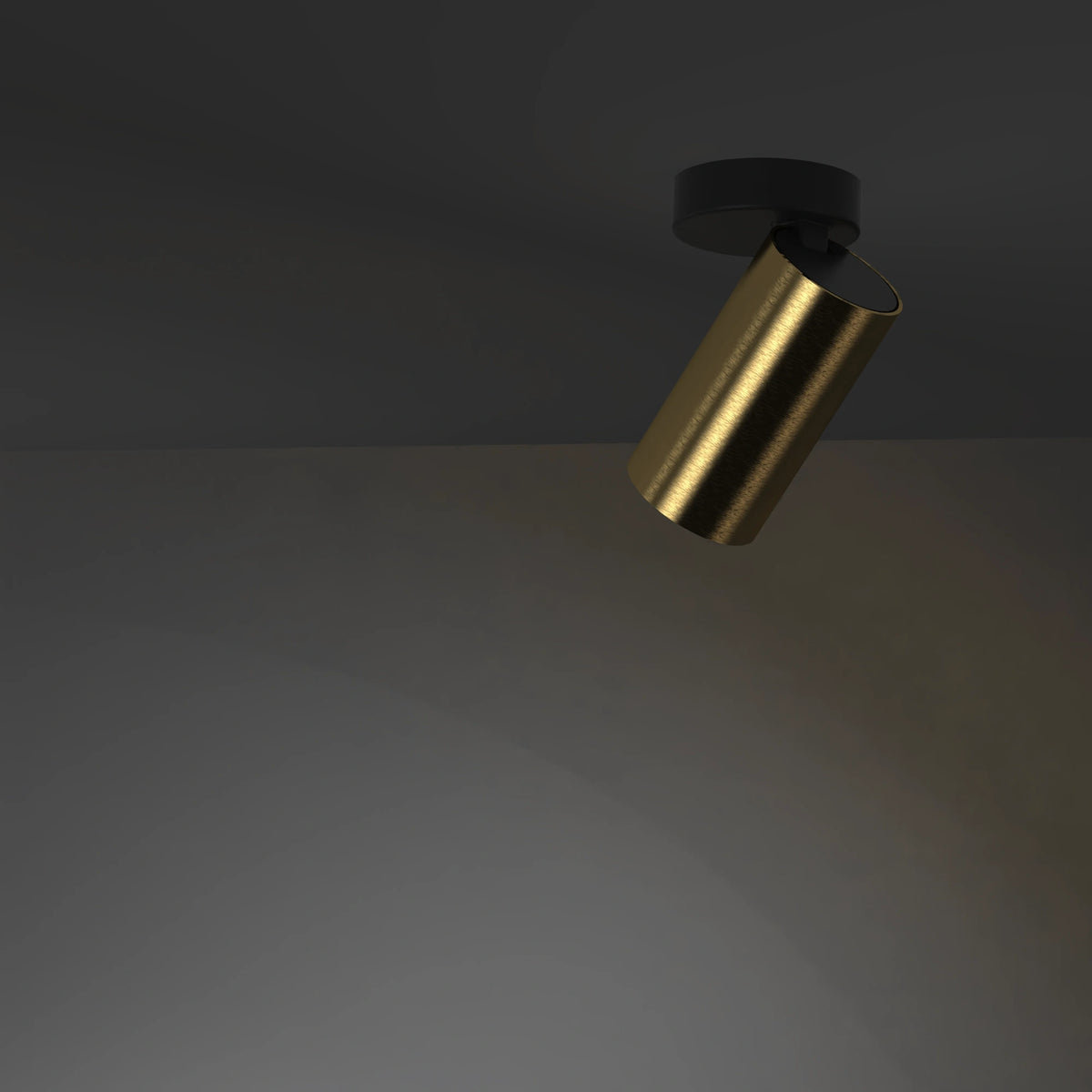 Nowodvorski Reflektorek / Spot MONO 10W only LED 50/60Hz - Lity mosiądz - Miedziany I 7778 - lampa włączona