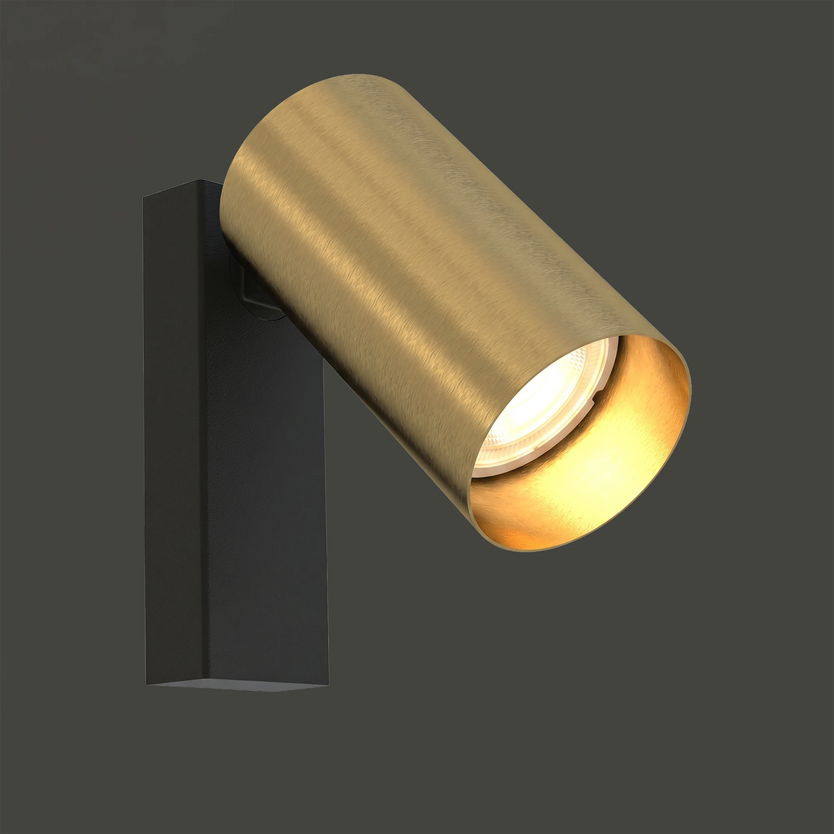 Nowodvorski Kinkiet regulowany z włącznikiem MONO 10W only LED 50/60Hz - Lity mosiądz - Miedziany I 7780 - lampa włączona