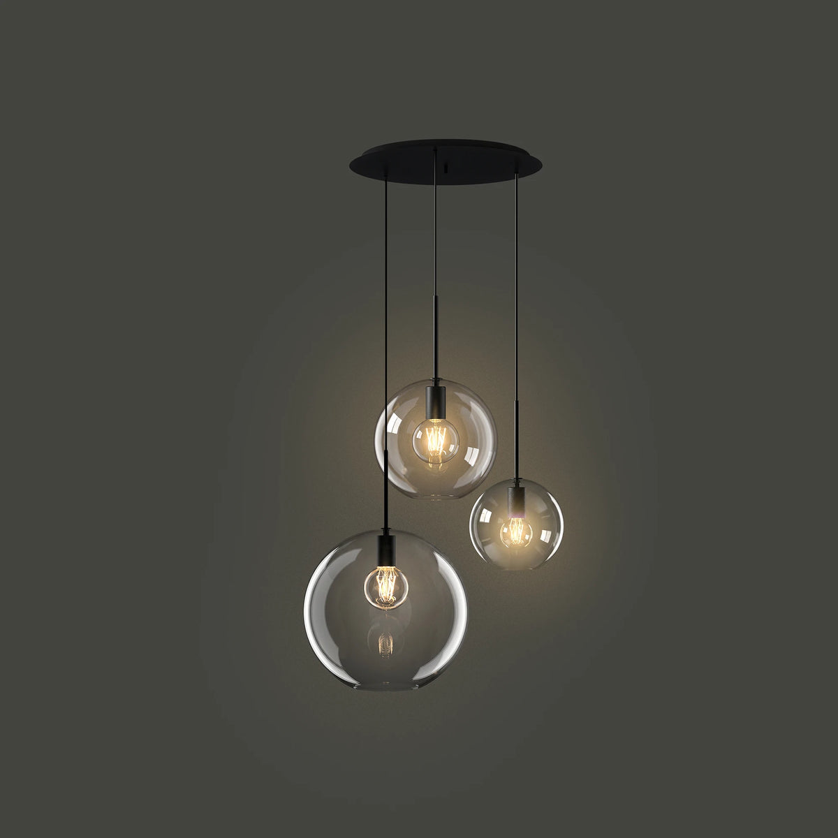 Nowodvorski Lampa wisząca SPHERE 25W only LED 50/60Hz - Szkło - Transparentny 7788 - lampa włączona