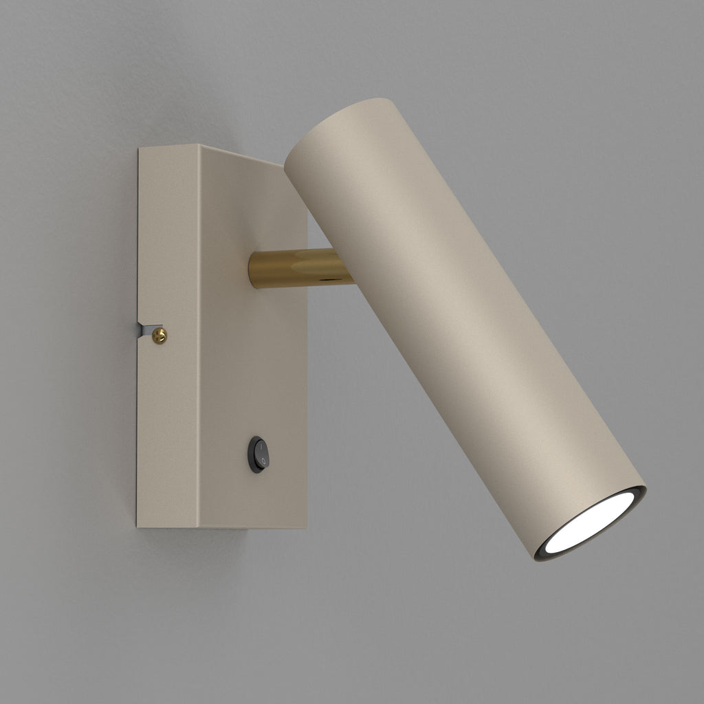 kinkiet Axion with switch beige/gold 1xGU10