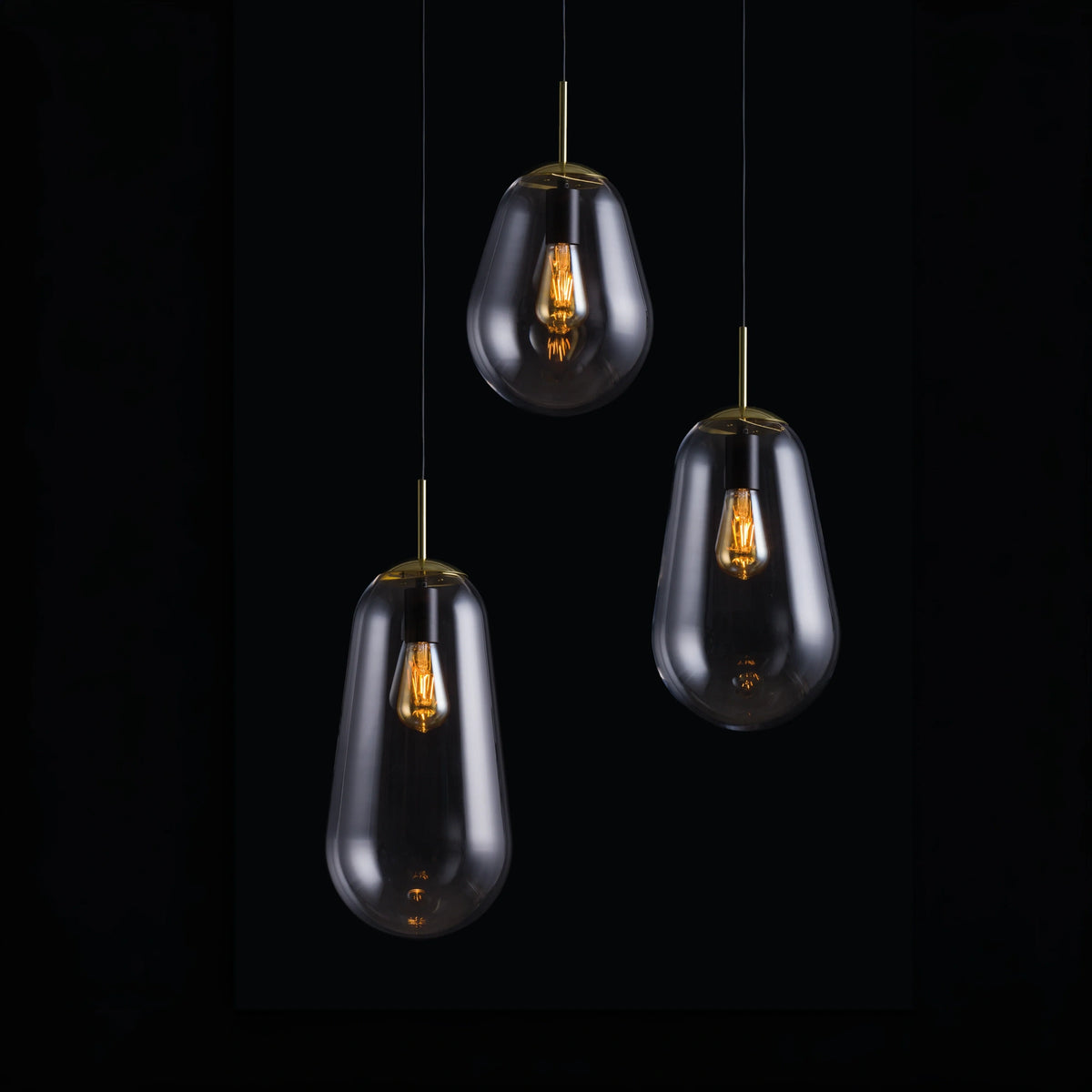Nowodvorski Lampa wisząca PEAR 25W only LED 50/60Hz - Szkło - Transparentny 7794 - lampa włączona