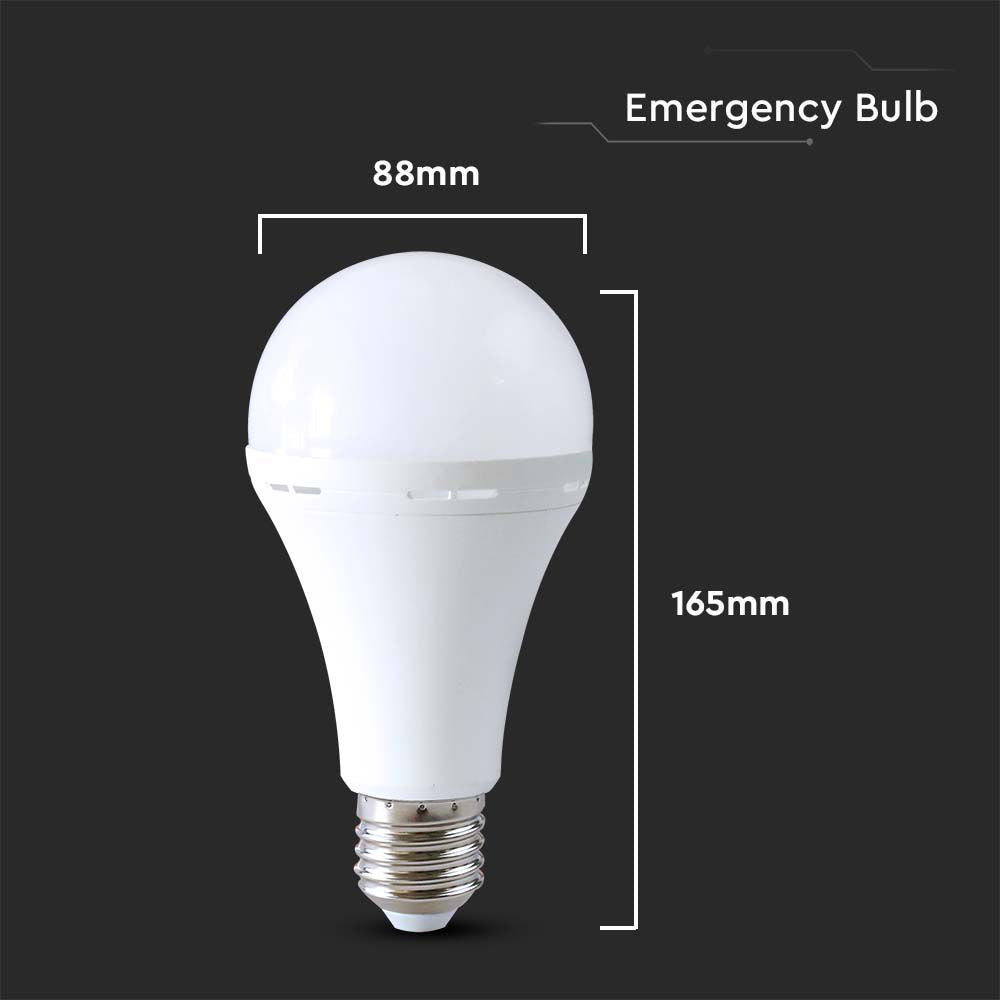 15W A90 Żarówka LED z zasilaniem awaryjnym / Czas pracy na baterii: 3 godziny / Barwa: 4000K / Trzonek: E27