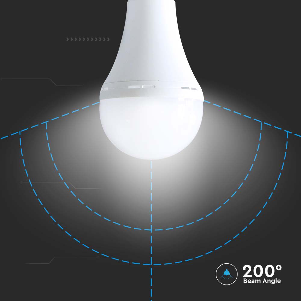 15W A90 Żarówka LED z zasilaniem awaryjnym / Czas pracy na baterii: 3 godziny / Barwa: 4000K / Trzonek: E27