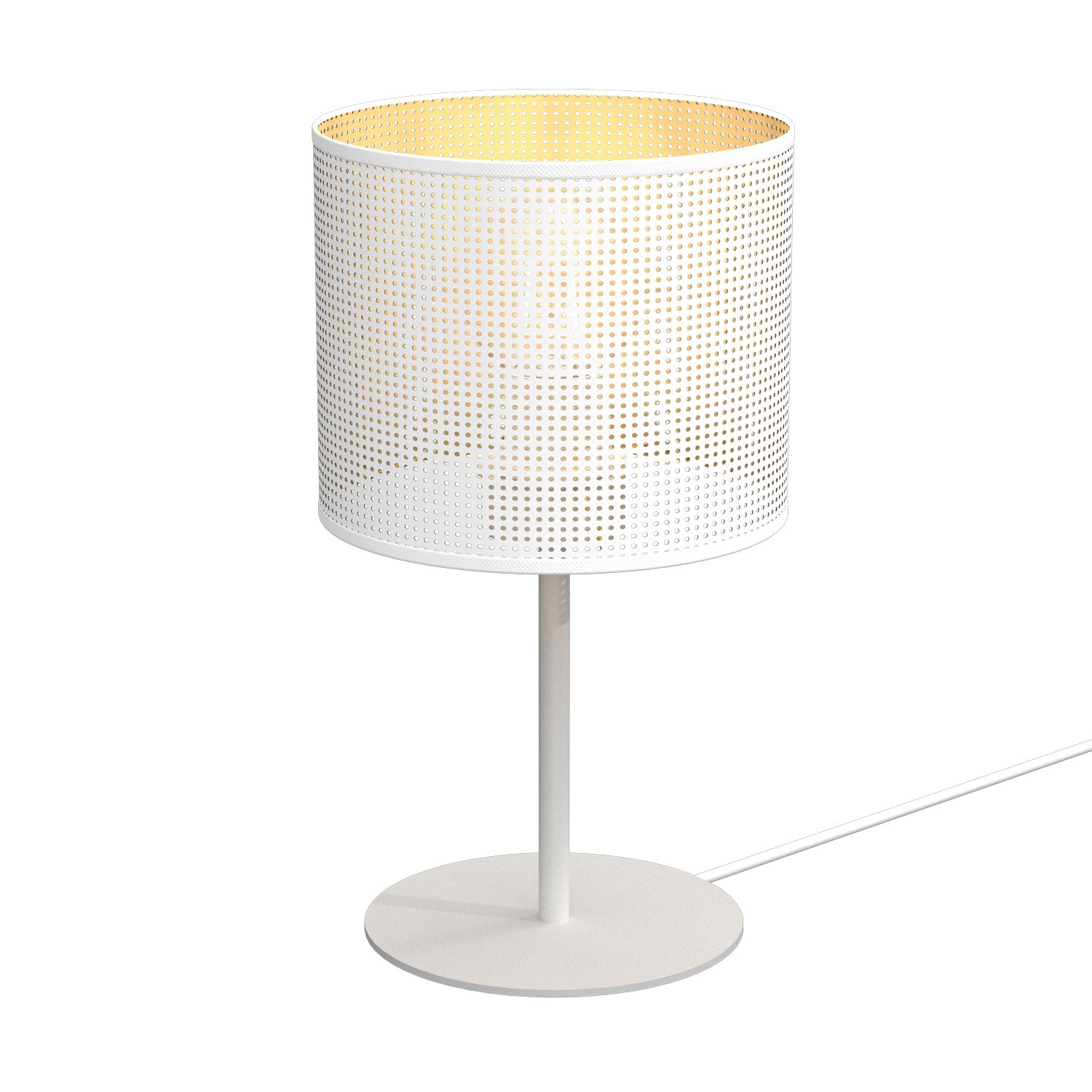 lampka gab. H 34 Loft shade white, cylinder shade dia 180, h 150 white/gold 1xE27
