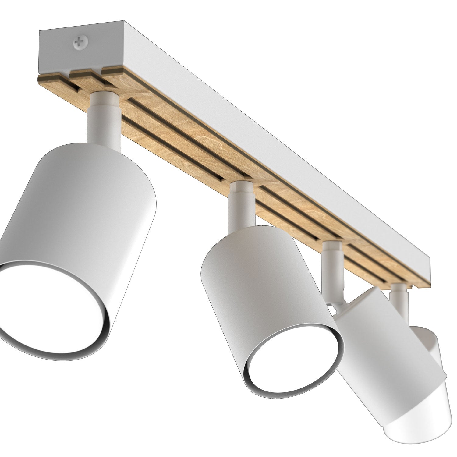 Spot Terra line 600 white/wood/white swivel 4xGU10 (Ceryfikat FSC 100%, SGSCH-COC-070615)