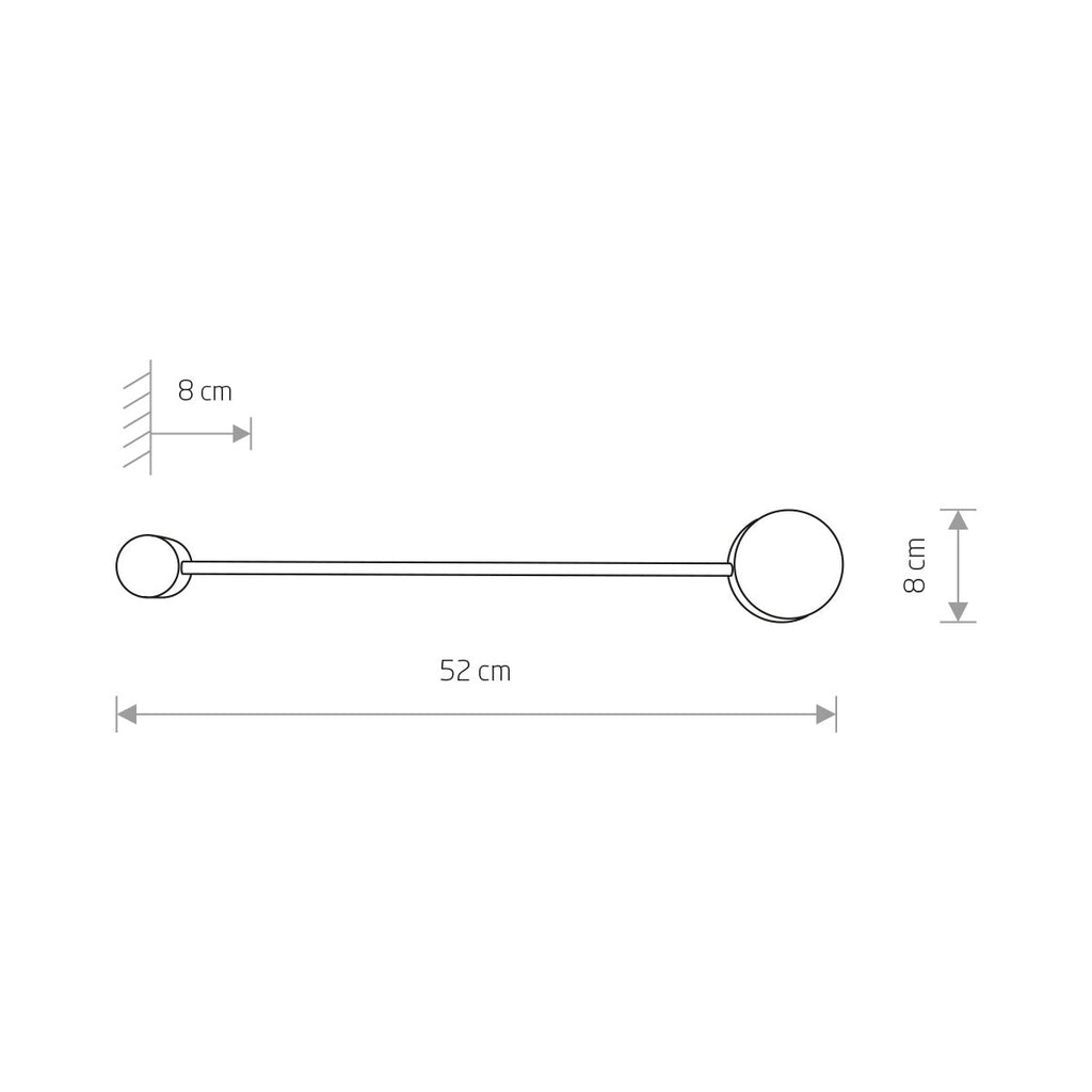 Nowodvorski Kinkiet ORBIT 12W only LED 50/60Hz - Stal lakierowana - Biały III 7802