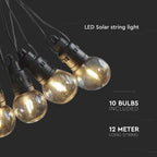0.5W Girlanda solarna 10xŻarówka / Sterowanie: Pilot / Długość: 12 mb / Barwa:3000K / IP44