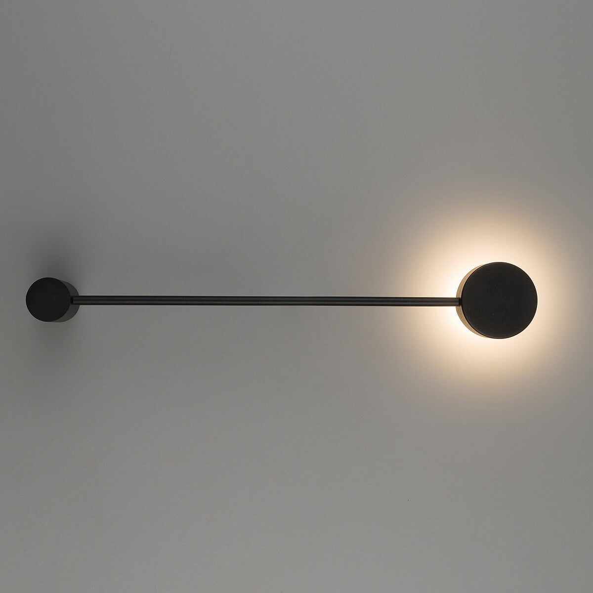 Nowodvorski Kinkiet ORBIT 12W only LED 50/60Hz - Stal lakierowana - Czarny III 7805 - lampa włączona
