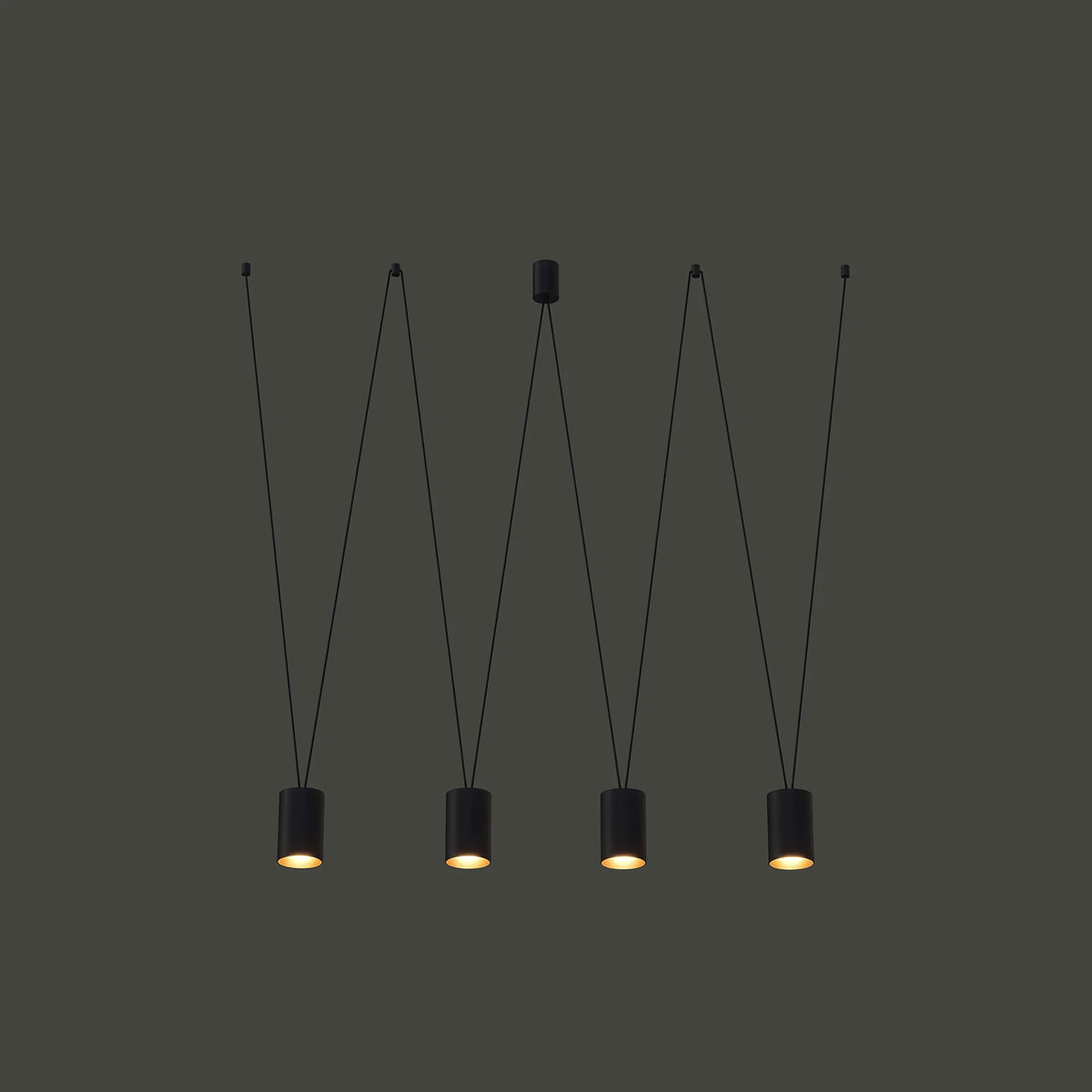 Nowodvorski Lampa wisząca MORE TONE 10W only LED 50/60Hz - Stal lakierowana - Czarny I 7814 - lampa włączona