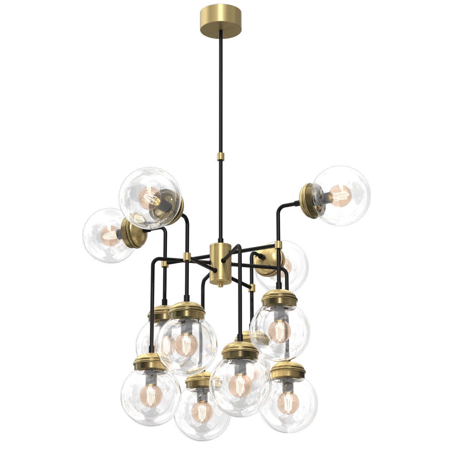 żyrandol hydro transparent glass 12xE27