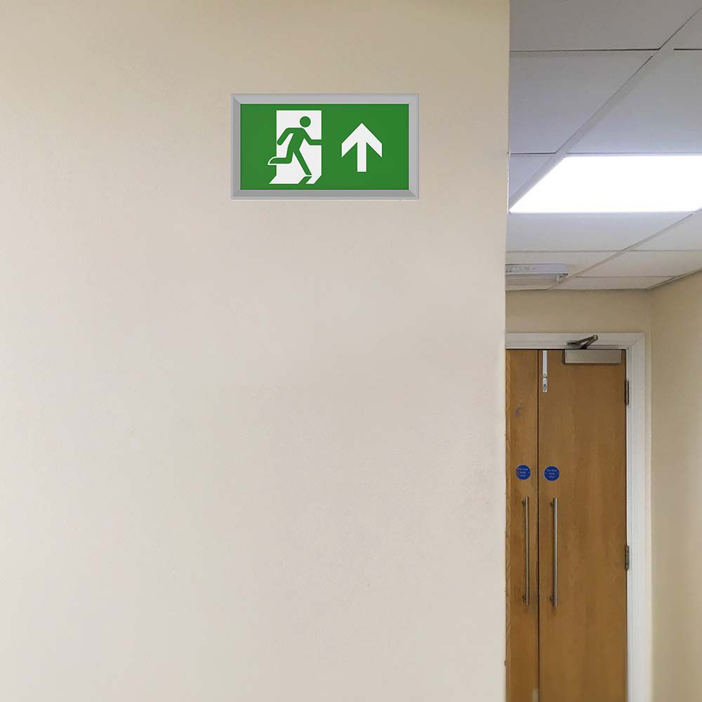 SELF TEST-LED EMERGENCY EXIT BOX 6500K WITH ARROW UP LEGEND