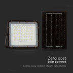 6W Solarny naświetlacz LED z czujnikiem zmierzchu / Panel z przewodem: 3m / Pilot / Bateria 5000mAh/ Barwa:6400K / Obudowa: Czarna