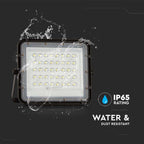10W Solarny naświetlacz LED z czujnikiem zmierzchu / Panel z przewodem: 3m / Pilot / Bateria 6000mAh/ Barwa:6400K / Obudowa: Czarna