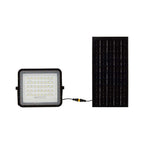 10W Solarny naświetlacz LED z czujnikiem zmierzchu / Panel z przewodem: 3m / Pilot / Bateria 6000mAh/ Barwa:4000K / Obudowa: Czarna