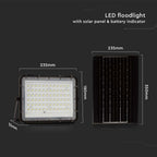 15W Solarny naświetlacz LED z czujnikiem zmierzchu / Panel z przewodem: 3m / Pilot / Bateria 12000mAh/ Barwa:4000K / Obudowa: Czarna