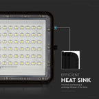 15W Solarny naświetlacz LED z czujnikiem zmierzchu / Panel z przewodem: 3m / Pilot / Bateria 12000mAh/ Barwa:6400K / Obudowa: Czarna