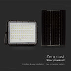 15W Solarny naświetlacz LED z czujnikiem zmierzchu / Panel z przewodem: 3m / Pilot / Bateria 12000mAh/ Barwa:4000K / Obudowa: Czarna