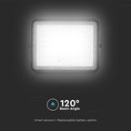 15W Solarny naświetlacz LED z czujnikiem zmierzchu / Panel z przewodem: 3m / Pilot / Bateria 12000mAh/ Barwa:4000K / Obudowa: Czarna
