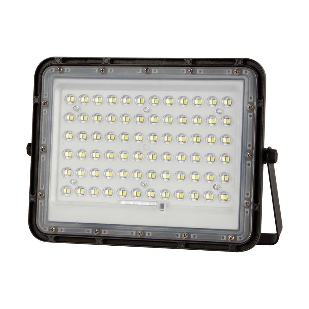 15W Solarny naświetlacz LED z czujnikiem zmierzchu / Panel z przewodem: 3m / Pilot / Bateria 12000mAh/ Barwa:4000K / Obudowa: Czarna