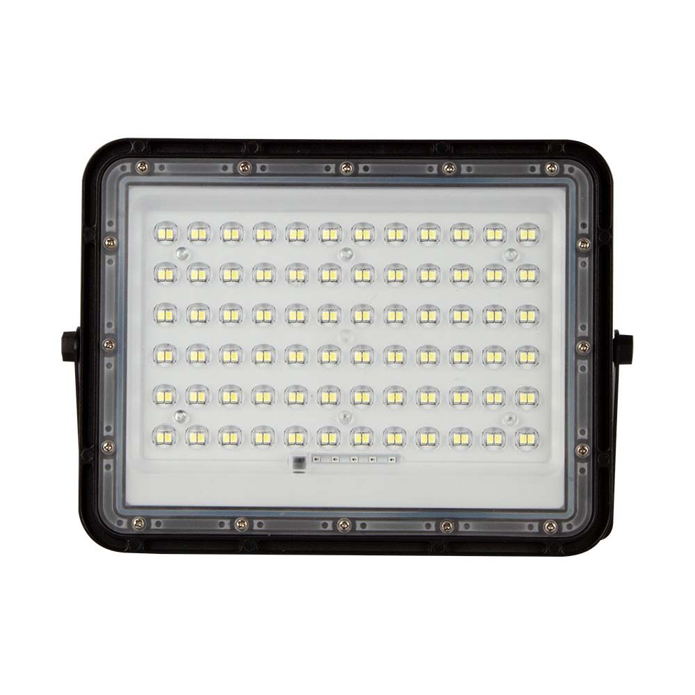 15W Solarny naświetlacz LED z czujnikiem zmierzchu / Panel z przewodem: 3m / Pilot / Bateria 12000mAh/ Barwa:6400K / Obudowa: Czarna