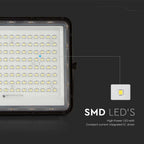 20W Solarny naświetlacz LED z czujnikiem zmierzchu / Panel z przewodem: 3m / Pilot / Bateria 16000mAh/ Barwa:4000K / Obudowa: Czarna