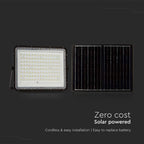 20W Solarny naświetlacz LED z czujnikiem zmierzchu / Panel z przewodem: 3m / Pilot / Bateria 16000mAh/ Barwa:4000K / Obudowa: Czarna