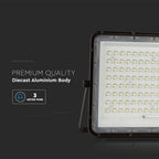 20W Solarny naświetlacz LED z czujnikiem zmierzchu / Panel z przewodem: 3m / Pilot / Bateria 16000mAh/ Barwa:4000K / Obudowa: Czarna
