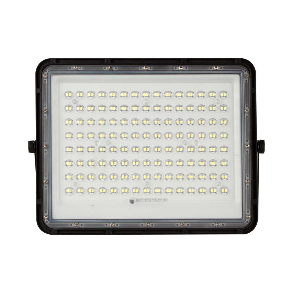 20W Solarny naświetlacz LED z czujnikiem zmierzchu / Panel z przewodem: 3m / Pilot / Bateria 16000mAh/ Barwa:6400K / Obudowa: Czarna